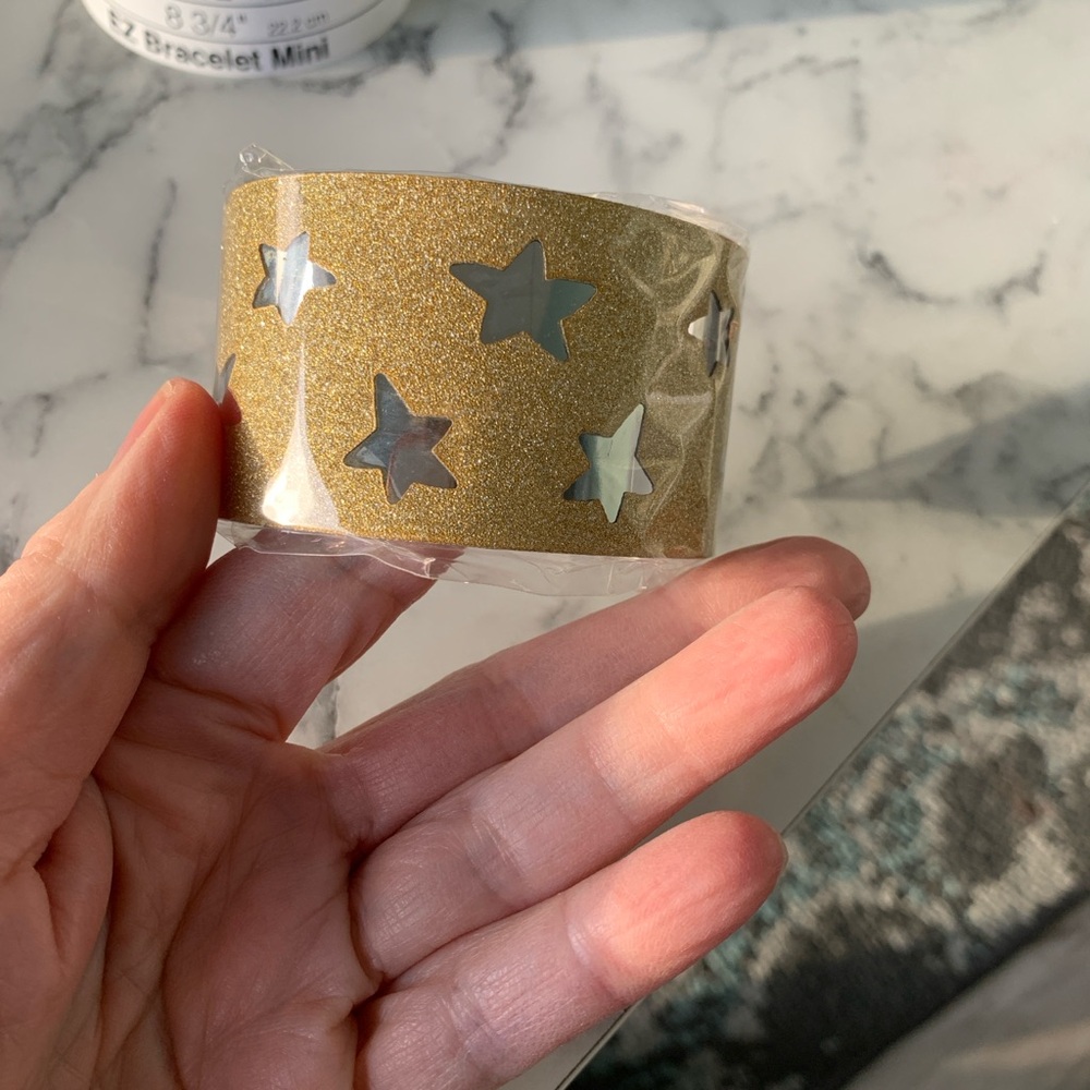 Gold Star Patterned Bracelet